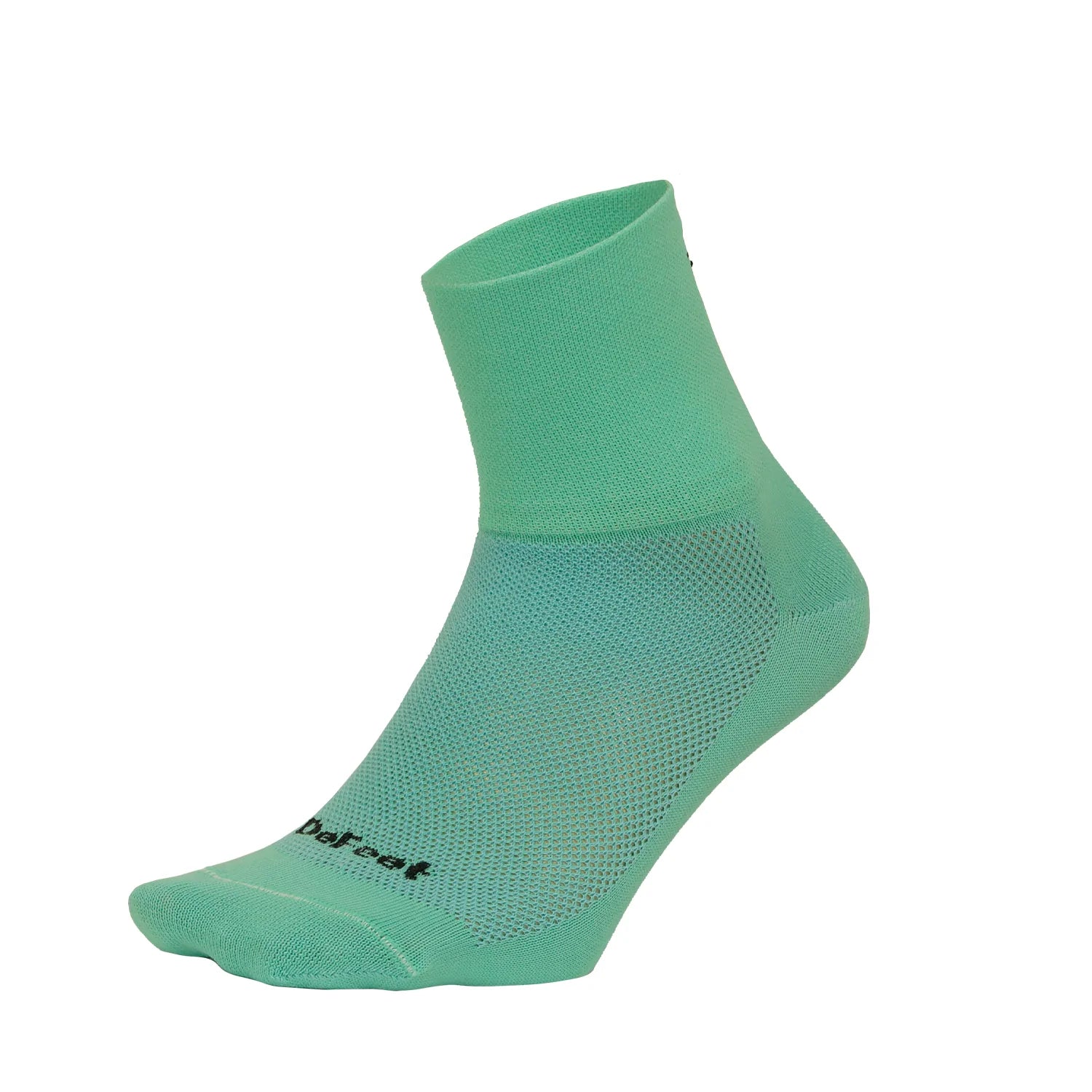 Aireator 3" cuff cycling sock in green with small black d-logo on back of cuff