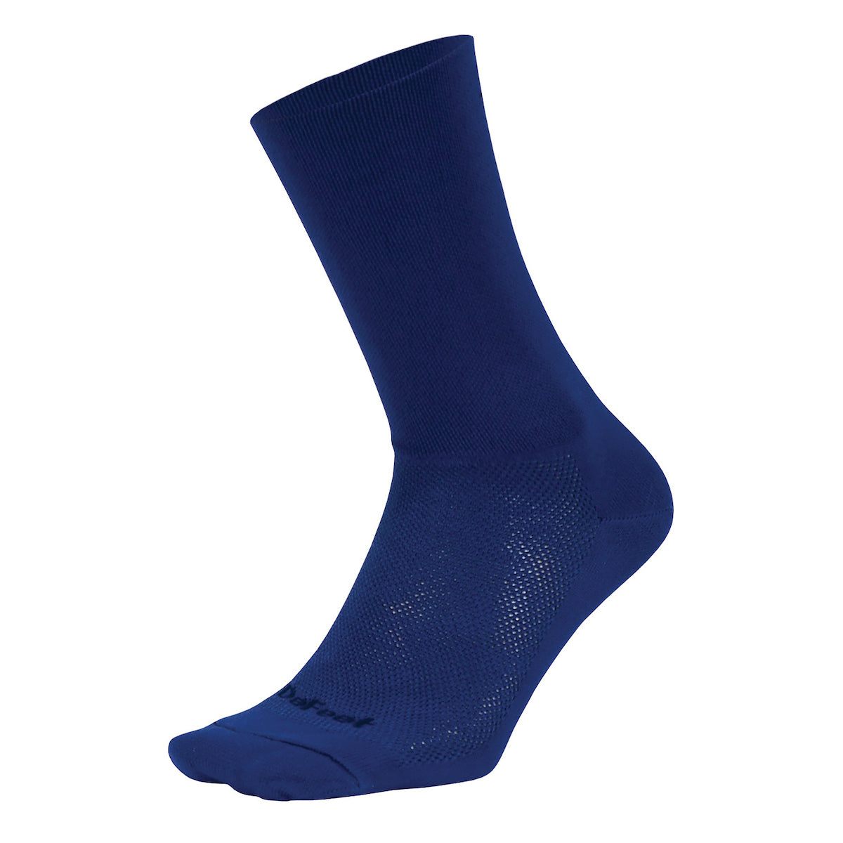 DeFeet Aireator 6" D-Logo cycling sock with 6" double cuff in navy